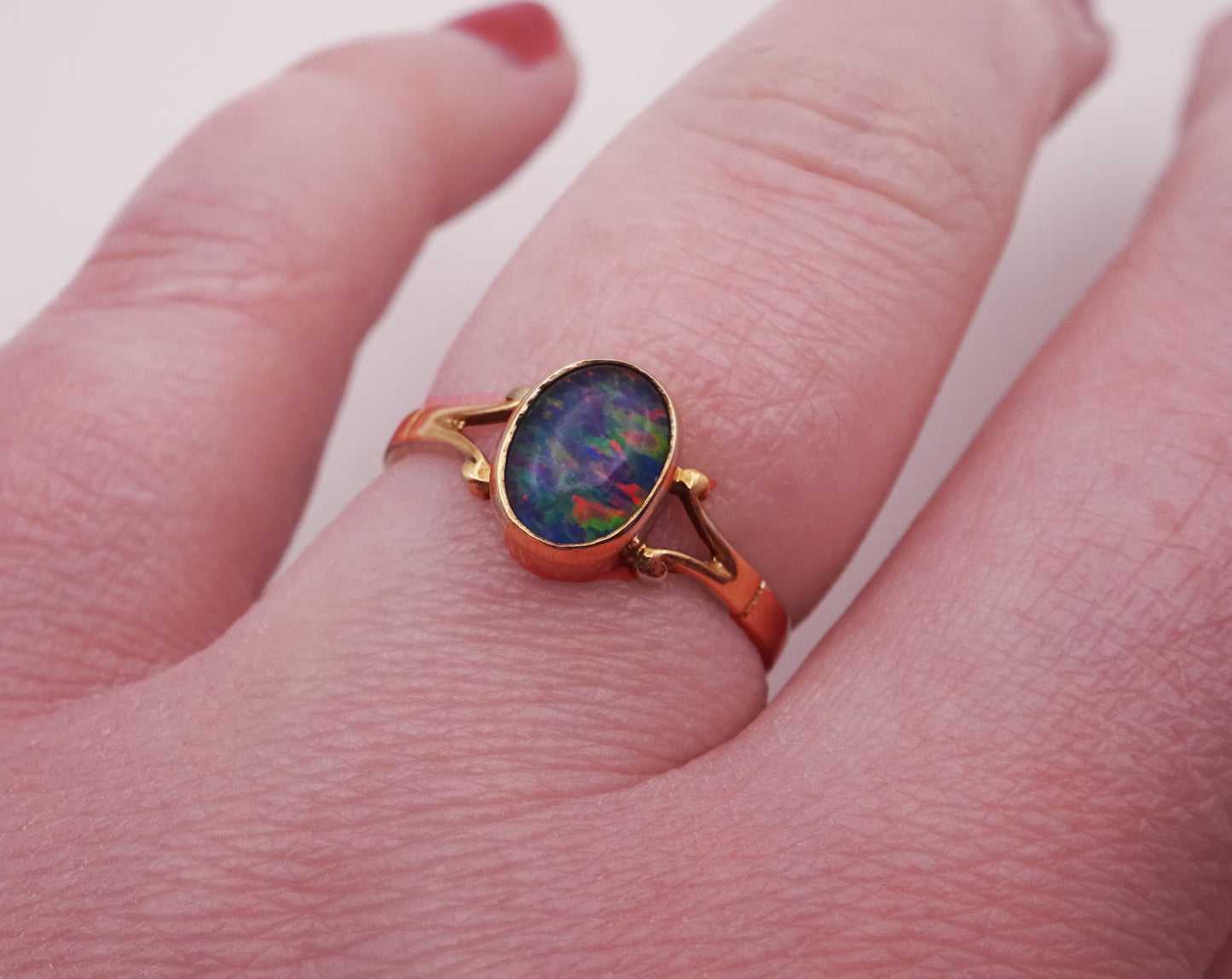 9ct Gold Opal Triplet Ring