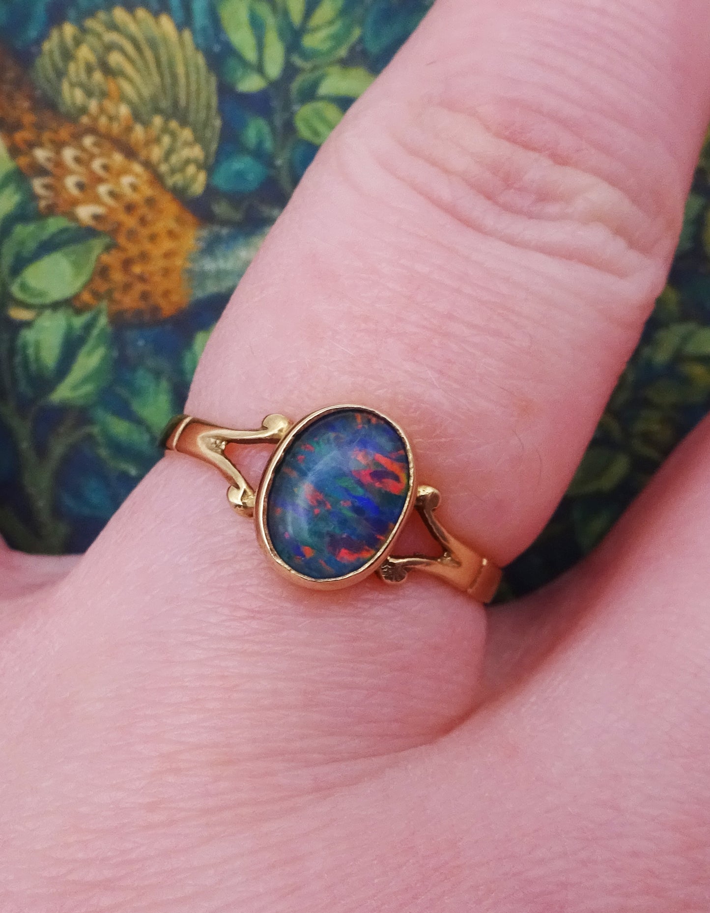 9ct Gold Opal Triplet Ring