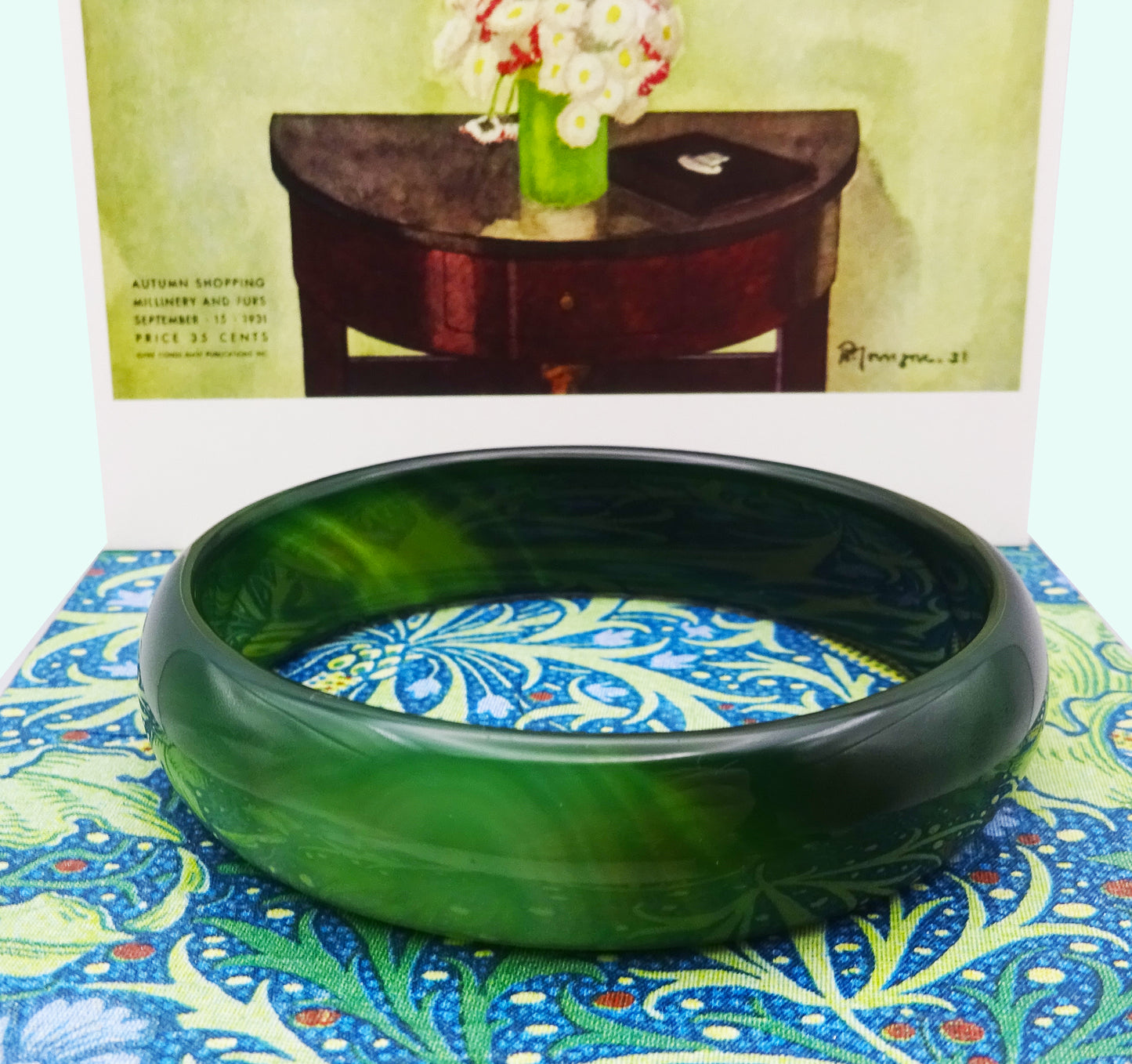 Polished Green Agate Bangle