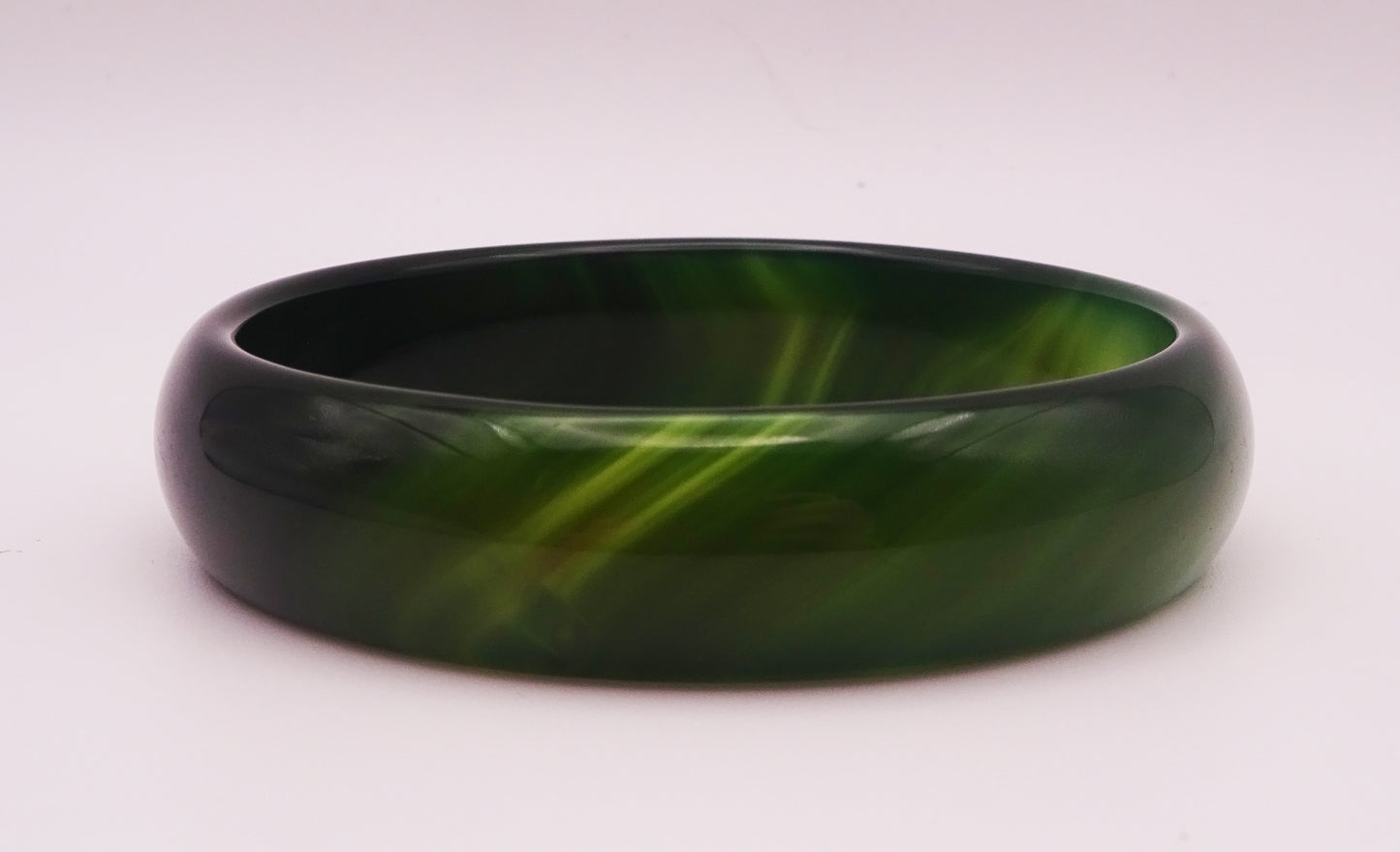 Polished Green Agate Bangle