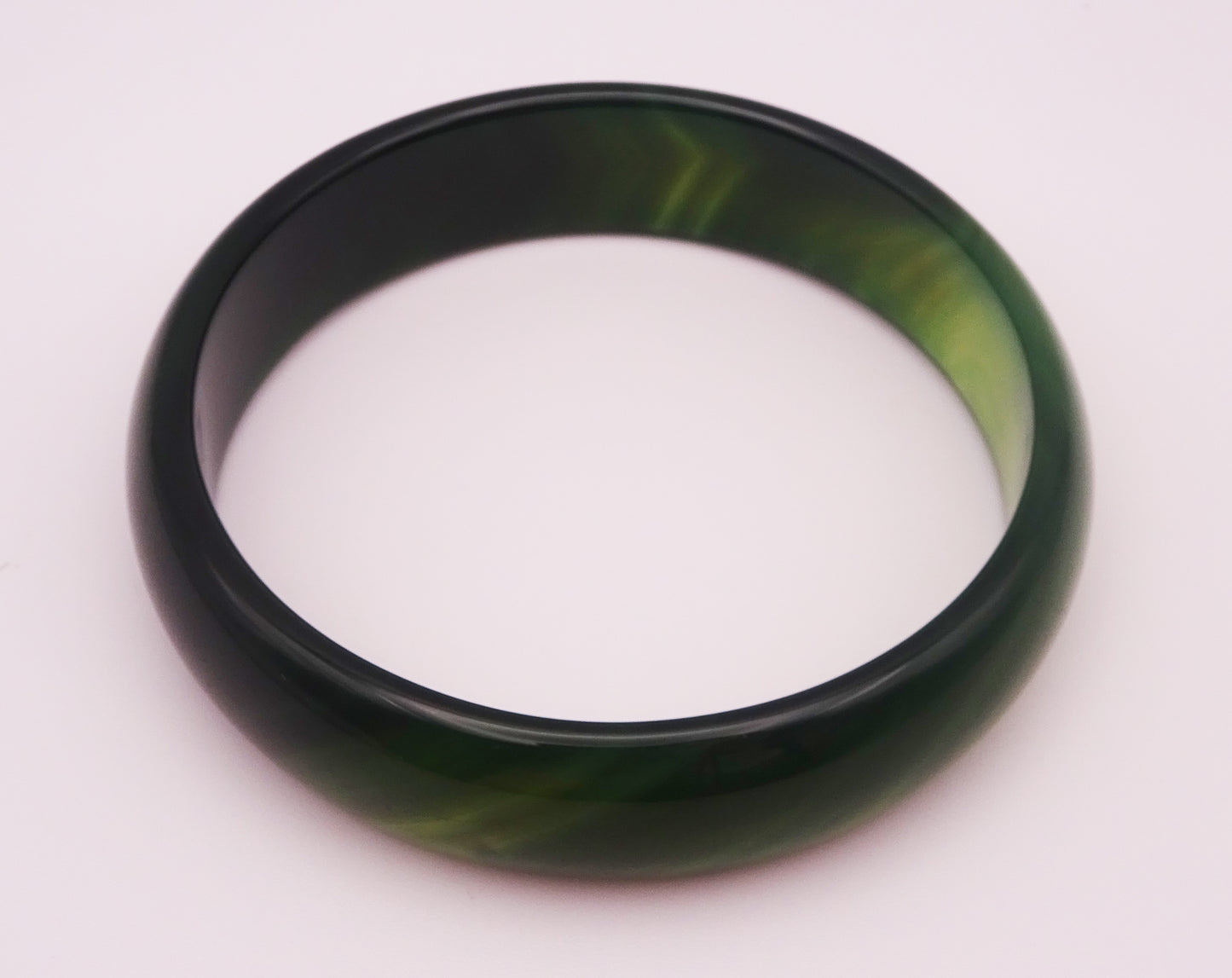 Polished Green Agate Bangle